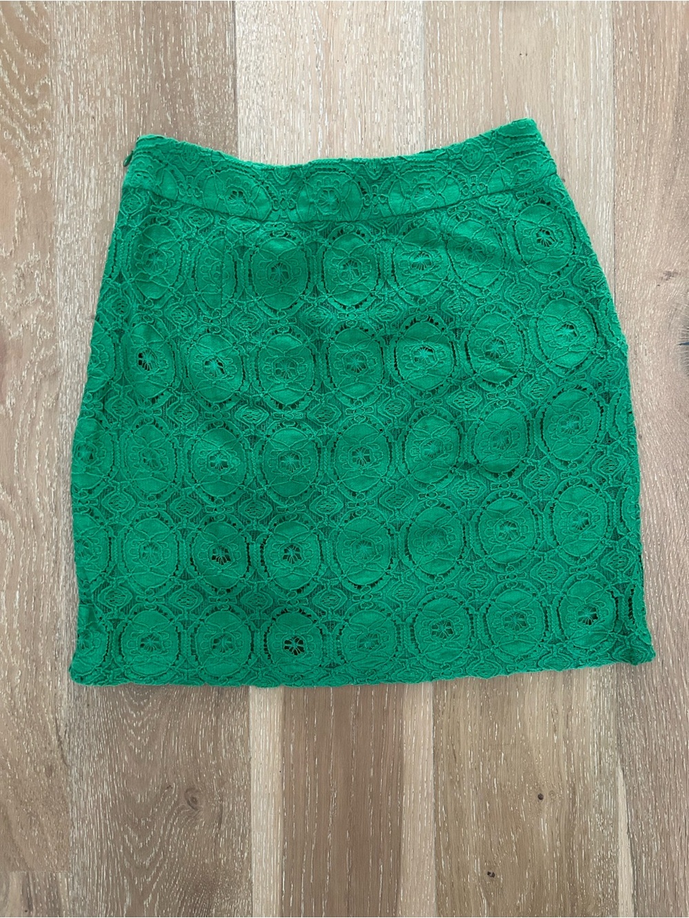 Beth Bowley Emerald Green Lace Mini Skirt